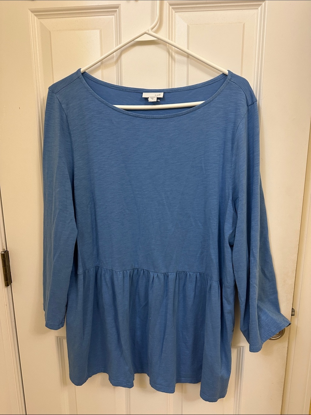 J. Jill Blue Peplum Tunic Top